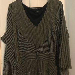 Grazia black and gold dress